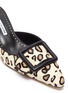 Detail View - Click To Enlarge - MANOLO BLAHNIK - 'Maysalebi 50' leopard print calf hair buckle mules