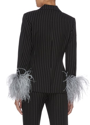 Back View - Click To Enlarge - 16ARLINGTON - Feather cuff pinstripe blazer