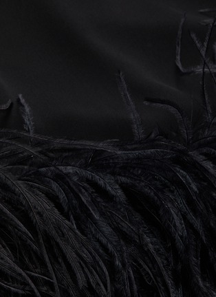 Detail View - Click To Enlarge - 16ARLINGTON - Sequin collar feather hem sleeveless mini dress