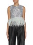 Main View - Click To Enlarge - 16ARLINGTON - Feather hem sequin cropped tank top