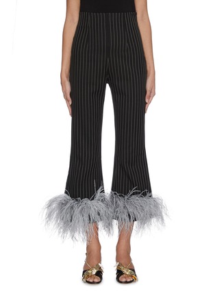 Main View - Click To Enlarge - 16ARLINGTON - Feather cuff pinstripe pants