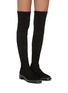 Figure View - Click To Enlarge - STUART WEITZMAN - 'Lowland' faux pearl welt embellished thigh high suede boots