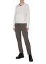 Figure View - Click To Enlarge - JAMES PERSE - Micro suede front pocket hoodie