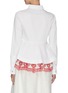 Back View - Click To Enlarge - JONATHAN LIANG - 'Pearl-Dandy' floral embroidered panel button-up shirt