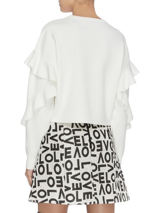 Back View - Click To Enlarge - ALICE & OLIVIA - 'Nettie' ruffle sleeve sweater