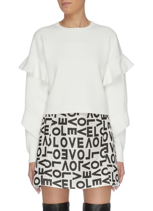 Main View - Click To Enlarge - ALICE & OLIVIA - 'Nettie' ruffle sleeve sweater