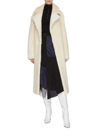 Figure View - Click To Enlarge - TIBI - Luxe faux fur oversized coat