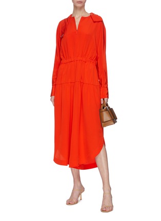 Figure View - Click To Enlarge - TIBI - Heavy silk jumpsuit