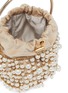 Detail View - Click To Enlarge - ROSANTICA - 'Rea' faux pearl cage bucket bag