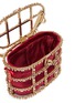 Detail View - Click To Enlarge - ROSANTICA - 'Vestale' crystal embellished caged velvet pouch bag