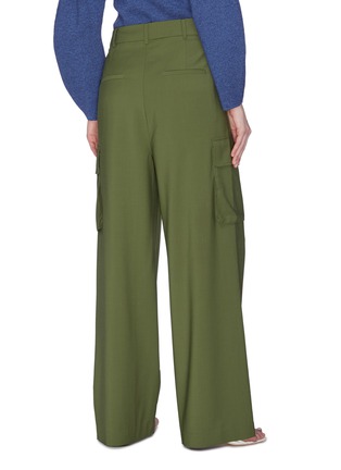 Back View - Click To Enlarge - TIBI - 'Tropical’ wide leg cargo pants