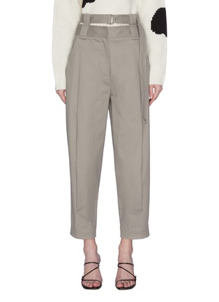 Main View - Click To Enlarge - TIBI - 'Myriam’ buckle belt double waisted pants