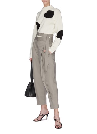 Figure View - Click To Enlarge - TIBI - 'Myriam’ buckle belt double waisted pants