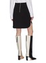 Back View - Click To Enlarge - TIBI - 'Bond' patchwork stretch knit skirt