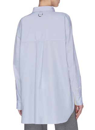 Back View - Click To Enlarge - TIBI - Shirt back panel woven sweater