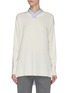 Main View - Click To Enlarge - TIBI - Shirt back panel woven sweater