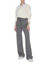 Figure View - Click To Enlarge - TIBI - Shirt back panel woven sweater