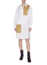 Figure View - Click To Enlarge - TIBI - Colourblock double layer pocket dress