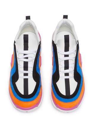 Detail View - Click To Enlarge - PIERRE HARDY - 'Vibe' wavy panel leather sneakers