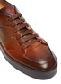 Detail View - Click To Enlarge - SANTONI - Burnished leather sneakers