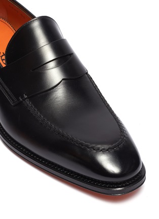 Detail View - Click To Enlarge - SANTONI - 'Duke' leather penny loafers