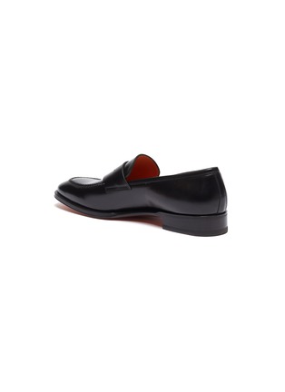 - SANTONI - 'Duke' leather penny loafers