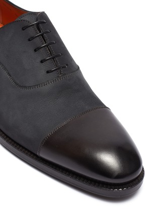 Detail View - Click To Enlarge - SANTONI - 'Carter' panelled leather Oxfords