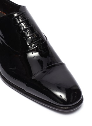 Detail View - Click To Enlarge - SANTONI - 'Moore' patent leather Oxfords