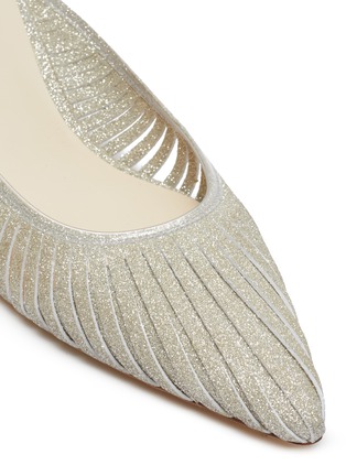 Detail View - Click To Enlarge - CULT GAIA - 'Alia' orb heel cutout glitter mules