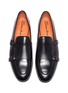 Detail View - Click To Enlarge - SANTONI - 'Carlos' apron front double monk strap leather loafers