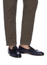 Figure View - Click To Enlarge - SANTONI - 'Carlos' apron front double monk strap leather loafers