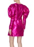 Back View - Click To Enlarge - ROTATE - 'Number 24' puff sleeve metallic mini dress