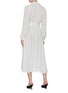 Back View - Click To Enlarge - ROTATE - 'Number 10' belted pleated dot print shirt dress