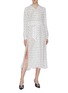 Figure View - Click To Enlarge - ROTATE - 'Number 10' belted pleated dot print shirt dress