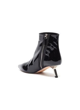  - ALCHIMIA DI BALLIN - 'Libra' cutout triangle patent leather ankle boots