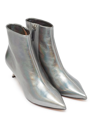 Detail View - Click To Enlarge - ALCHIMIA DI BALLIN - 'Quake' holographic leather ankle boots