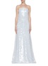 Main View - Click To Enlarge - LEAL DACCARETT - 'Noches De Verano' sequin strip strapless gown