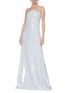 Figure View - Click To Enlarge - LEAL DACCARETT - 'Noches De Verano' sequin strip strapless gown