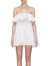 Main View - Click To Enlarge - LEAL DACCARETT - 'Perlas Blancas' ruffle sleeveless dress