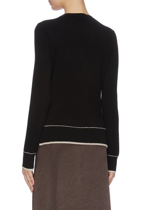 Back View - Click To Enlarge - EQUIL - Contrast seam cashmere sweater