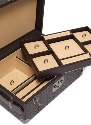 Detail View - Click To Enlarge - BOTTEGA VENETA - Leather Jewellery Case – Espresso