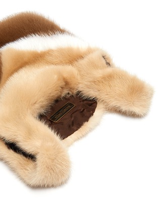 Detail View - Click To Enlarge - SIMONETTA RAVIZZA - 'Furrissima Baby' colourblock mink fur sac bag