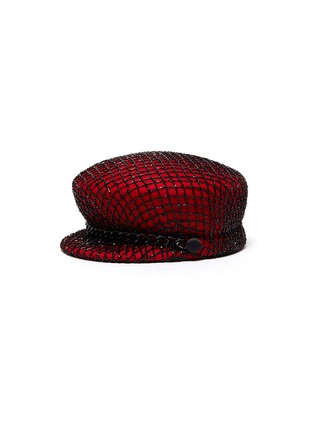 Main View - Click To Enlarge - EUGENIA KIM - Sabrina' bead mesh wool felt newsboy hat