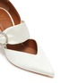 Detail View - Click To Enlarge - MALONE SOULIERS - 'Maite' glass crystal buckle satin pumps