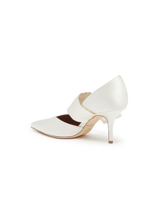  - MALONE SOULIERS - 'Maite' glass crystal buckle satin pumps