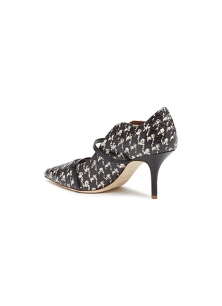  - MALONE SOULIERS - 'Maureen' houndstooth print snakeskin leather strappy pumps