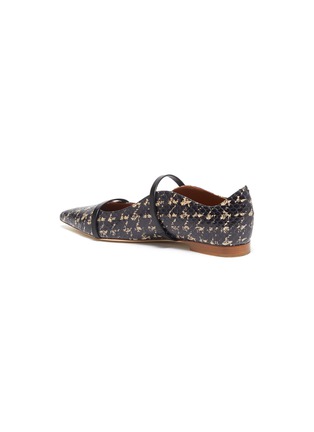  - MALONE SOULIERS - 'Maureen' houndstooth print snakeskin leather strappy flats