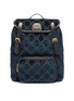 Main View - Click To Enlarge - GUCCI - GG logo embroidered small velvet backpack