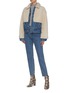 Figure View - Click To Enlarge - GRLFRND - 'Miya' shearling panel denim jacket