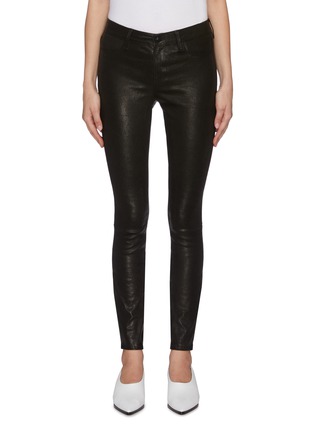 Main View - Click To Enlarge - J BRAND - Zip cuff lambskin leather pants